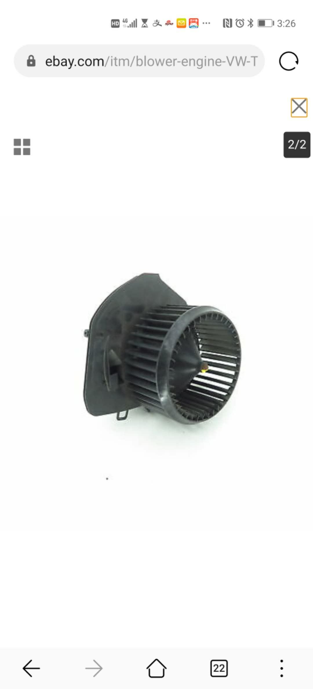 7E1820021A                                   7E1820021B Blower motor for VW T5/T6
