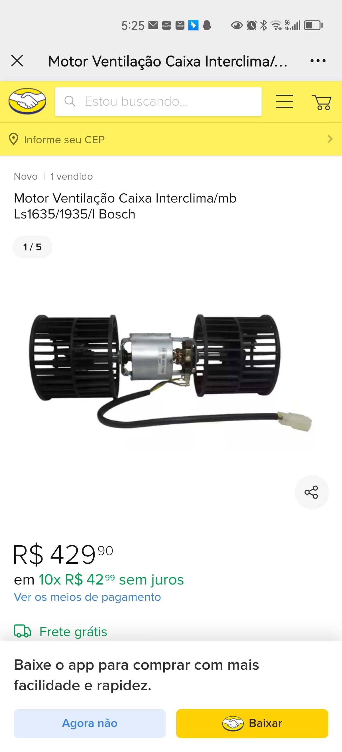 9130451049 Blower motor for MB LS1635 1935 L 24V 